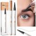 Magic Eyebrow Pencil with 4 Fork Tip Microblading Brow Pencil for Natural Makeup Long-Lasting All Day Fine Stroke 3D Waterproof Brow Pen to Accurate Depiction for Makeup Beginners (Dark Brown) - Buy Online on GoSupps.com