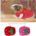 2PCS Strawberry Guinea Pig Winter Apparel Coats - Small Pet Warm Costumes for Rabbits, Ferrets, Chinchillas, Kittens - 3XS - Buy Online on GoSupps.com