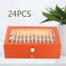 Pen Display case 3-Layer Fountain Pen Display Box 36 Slot Pen Storage Box PU Leather Glass Cover Modern Fashion Fountain Pen Collection Box Display Gifts Available in Two Options (Color : 36 Slot 36 Slot Orange - Buy Online on GoSupps.com
