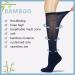 Athlemo Bamboo Diabetic Knee High Socks 4 Pairs - Men & Women, Cushioned Sole, Seamless Toe, No-Binding, Soft - Size 9-11, Black - Buy Online on GoSupps.com