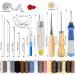 Plantional 34 PCS Leather Sewing Kit with Waxed Thread and Tools for DIY Craft Repair - Buy Online on GoSupps.com