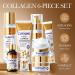 6-piece collagen skincare set anti-aging skincare gift set including cleanser toner lotion serum cream and eye cream. Used to improve fine lines shrink pores moisturize and tighten skin - Buy Online on GoSupps.com