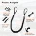Jranter 4ft Bungee Dock Lines for Boat PWC Jet Ski Kayak - 4 Pack Black Shock Cords - Buy Online on GoSupps.com