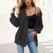 Gefomuofe Cardigans for Women Long Sleeve Cardigan for Women Pocket Jacket Cardigan Women's Blazer Cardigan Outerwear Elegant Shoulder Jacket Top Casual Top Black S - Buy Online on GoSupps.com