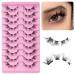 10 Pairs C Curl Fluffy Cluster Lashes - Natural Manga Look | DIY Eyelash Extensions (B04-TM34) - Buy Online on GoSupps.com
