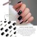 24Pcs French Tip - False Nails Square - Black White Gold Edge Patterns Press on Nails with Glue - Acrylic Full Cover Artificial Fake Nails for Women and Girls (Black Pink) - Buy Online on GoSupps.com