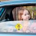 Bewudy 2 PCS Baby on Board Car Signs - Reusable Yellow Sticker with Suction Cups for Safety - Lion and Giraffe Design - Buy Online on GoSupps.com