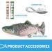 Paws Cat Interactive Electric Flopping Fish Toy - Set of 2 with Catnip, USB Charge Trout - Buy Online on GoSupps.com