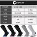 COOPLUS Compression Socks 20-30mmHg for Women Men - 3 Pairs, Black Multicolor, L-XL - Buy Online on GoSupps.com