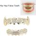 Brrnoo Hip-Hop Teeth Set - Gold Galvanized Reusable False Tooth for Halloween | Durable Dental Holder Decoration - Buy Online on GoSupps.com