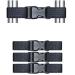 Yulaiyoen Child Locks for Kitchen Cupboards Child Safety Cupboard Locks Baby Proofing Adjustable Straps for Two-Door Cabinets Fridge black
