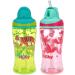 Nuby 12oz 2pk Thirsty Kids No-Spill Flip-it Boost Cup, Soft Straw, 18+ Months - Print May Vary - Buy Online on GoSupps.com