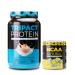 Nutrology TRIPACT Protein Powder 7-in-1 Meal Replacement Shake Vanilla Latte Cinnamon Flavor (40 Servings) BCAA Natural Plant Based BCAA Powder Lemonade Flavor (30 Servings)