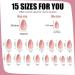 LADYING 24 Pcs Gradient Gel False Nails - Short Pink Almond Soft Gel Press On Nails with French Pattern & Nail Glue - Reusable Fake Nails for Women's Nail Art - Buy Online on GoSupps.com