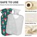 Naanle Red Mushrooms Hot Water Bottle 2L - Large Heating & Pain Relief Therapy with Cover | Ideal for Bed Hands & Feet - Buy Online on GoSupps.com
