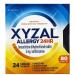 Xyzal Allergy 24 Hour Allergy Tablet 80 Count All Day and Night Relief from Allergy Symptoms Including Sneezing Runny Nose Itchy Nose or Throat Itchy Watery Eyes 2-Pack