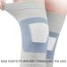 Compression Knee Sleeve | Light Gray Elastic Knee Brace | Sweat Absorbent & Nonslip | Breathable Fitness Support (M) - Fast International Shipping - Buy Online on GoSupps.com