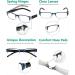 Eyekepper 4-Pack Rectangular Reading Glasses for Men & Women with Spring Hinges - +2.00 Diopters Blue - Buy Online on GoSupps.com