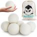 Wool Dryer Balls Wool Balls for Dryer Laundry Balls for Dryer Reusable 6P Reducing Clothing Wrinkles Saving Drying Time and Fabric Fluffier Off White