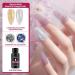 Mobray Poly Nail Gel Kit - Glitter Poly Gel Polish Set - 6 Colors UV/LED Gel Manicure Kit with Slip Solution - Nail Art Starter Kit - Buy Online on GoSupps.com
