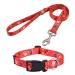 Mihqy Christmas dog collar and leash set-high-quality adjustable dog collar for small medium-sized and large dogs (Christmas set S) S (neck circumference 25-40 cm width 1.5 cm) set Christmas