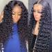 Daules 5x5 HD Lace Closure Wig Deep Wave 24 Inch - 100% Virgin Human Hair, Free Part, Pre Plucked, 180% Density - Natural Black Color for Women - Buy Online on GoSupps.com