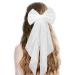 Bridal Pearl Bow Veil Pearl Bow Hair Clip for Bachelorette Party Veil Hair Clips Wedding Bridal Veil Bride to Be Accessories for Brides Hen Party Barrette (White)