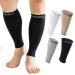 20-30mmHg 1 Pair Calf Compression Sleeve Men and Women Wide Brace for Leg Support Shin Splint Pain Relief Black Medium