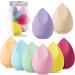 AUAUY 8 Pcs Makeup Sponge Blender Set Beauty Sponge Makeup Sponges for Foundation Multi-color Makeup Sponge Set With 1 holder 1 Storage Tank for Liquid Cream and Powder (Drop Cut Style) 8pcs Drop Cut Style - Buy Online on GoSupps.com