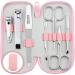 marQus Solingen Germany Manicure Sets for Women & Men 7 Pcs Set - Quality Grooming Kit Nail Clippers & Toenail Clippers tweezers Nail Kit - Fabulous Gift for all Occasions 5. Pink