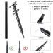 6 Pack Waterproof Retractable Eyebrow Pencil with Brush - Long Lasting & Sweat-proof Double Headed Brow Makeup Tool in Black - Buy Online on GoSupps.com