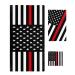 PakiInno Bath Towels Set Soft Absorbent Towels Red Line American Flag Respect Firefighter Sign Fluffy Shower Towel Hand Towel Washcloths for Fitness  Sports  Travel 30x60+16x28+13x13 Inch Independence-035pak1714
