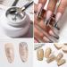 Metallic Painting Gel Holographic Nail Polish - Reflective Mirror Metal for Nails Art Silver Painted Gel Nail Polish - Buy Online on GoSupps.com