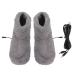 USB Foot Warmer - Plush Warm Shoes for Cold Winter | Soft & Relaxing Relief from Foot Stiffness (Gray) - Buy Online on GoSupps.com