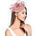 Z&X Sinamay Fascinator Pillbox Hat with Headband & Hair Clip - Elegant Nude Pink Hat for Cocktail & Tea Parties - One Size - Buy Online on GoSupps.com