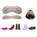 Premium Leather Heel Pads - Comfortable Liner Cushions & Heel Grips for Loose Shoes (5 Pairs 0.2 Inch Nude) - Prevent Slip & Abrasions - Buy Online on GoSupps.com
