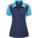 JACK SMITH Women's Short Sleeve Golf Polo Shirt | Dry Fit Moisture Wicking | Navy + Blue | Large Size - Buy Online on GoSupps.com
