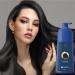 Rukjmqi Hair color shampoo 500 ml hair color shampoo with formula simple color refreshment for gray hair coverage suitable for men and women for at home and on the go Natural Black - Buy Online on GoSupps.com