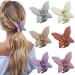 NLUS Butterfly Hair Clips Butterfly Claw Clips  6pcs butterfly hair clips for girls  Matte Jaw hair clips for women Thin and Medium Hair Cute hair accessories for Girls Women(Cream Purple Khaki Lotus Grey Peach) 6 butter...