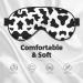Black and White Cow Print Sleep Mask | Adjustable & Breathable Blindfold for Travel Meditation & Relaxation - Buy Online on GoSupps.com