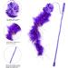 smatime 2Pcs Funny Cat Stick Interactive Cat Feather Toys for Indoor Purple and Red Cat Teaser Toy Cat Feather Wand Stick with Sound Paper for Kitten Improves Intelligence and Responsiveness - Buy Online on GoSupps.com