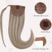 Hetto Blonde Ponytail Extensions Real Hair Wrap Around Braid | Remy Extensions #17/23 Ash Blonde Mix | 45 cm 80g - Hot Sales! - Buy Online on GoSupps.com