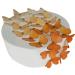 Pre -cut orange butterflies edible rice/wafer paper cupcake cake dessert topper birthday celebration wedding baby party children party decorations (orange)