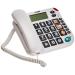 Maxcom KXT480BB UK Fixed Line Big Button Corded Phone with LCD Display and Direct Photo Memory Buttons - White