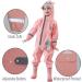 Fewlby Kids Puddle Suit Muddy Suit Waterproof Overalls Hooded Raincoat - Light Pink, M Size 3-4 Years - Buy Online on GoSupps.com