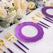 90 PCS Gold Plastic Silverware with Purple Handle - Heavyweight Disposable Flatware Set - Includes 30 Forks, 30 Spoons, 30 Knives - TL02 - Buy Online on GoSupps.com