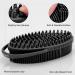 FREATECH Dual-Sided Exfoliating Silicone Body Scrubber with Loop Handle - Deep Cleansing and Massage Brush for Shower - Hygienic and Long-Lasting (Black) - Buy Online on GoSupps.com