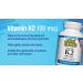 Natural Factors Vitamin K2 100 mcg BONUS SIZE 360 Vegetarian Capsules MK-7 from Natto Bean Helps Support Bones Vegan 60 Free Capsules - Buy Online on GoSupps.com