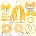 Basic Sense Gingham Girl Hair Accessories Set 16 Pieces Hair Ties Pins Scrunchies Ribbon Ponytail Holder Summer School Check Uniform Yellow - Buy Online on GoSupps.com