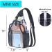 Mildbeer Clear Stadium Sling Backpack | Small Transparent Bag for Concerts & Festivals | Stadium Approved Purse for Men & Women - Black - Buy Online on GoSupps.com